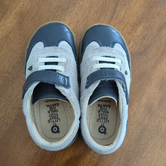 OLD SOLES Leezy | Navy/Grey Suede shoes toddler size EUR25 / US9 GUC - Picture 2 of 6